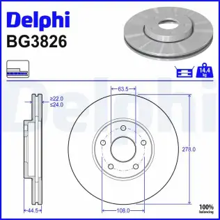 Fren Diski DELPHI BG3826