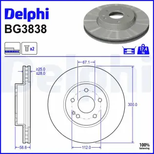 Fren Diski DELPHI BG3838