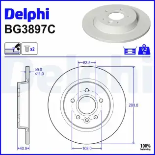 Fren Diski DELPHI BG3897C
