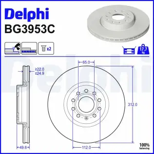 Fren Diski DELPHI BG3953C