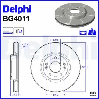Fren Diski DELPHI BG4011