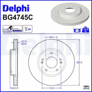 Fren Diski DELPHI BG4745C