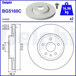 Fren Diski DELPHI BG5160C