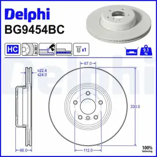 Fren Diski DELPHI BG9454BC