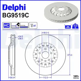 Fren Diski DELPHI BG9519C