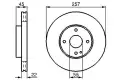 BOSCH 0986478638 Fren Diski Ön
