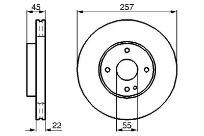 BOSCH 0986478638 Fren Diski Ön - 1. Görsel