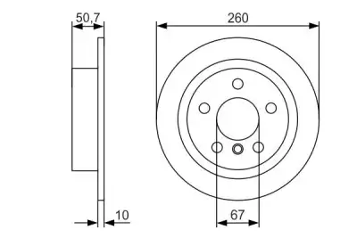 Fren Diski. Ön 260 /10 8.4 Mm Kaplamali Yüksek Karbon Alaşimli - 5. Görsel