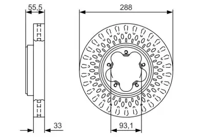 BOSCH 0986479A49 Fren Diski Ön - 5. Görsel