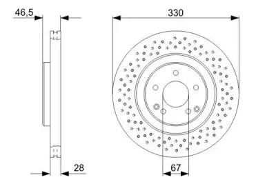 Fren Diski Ön 330 /28 26 Mm Hava Kanalli Yüksek Karbon Alaşimli - 5. Görsel