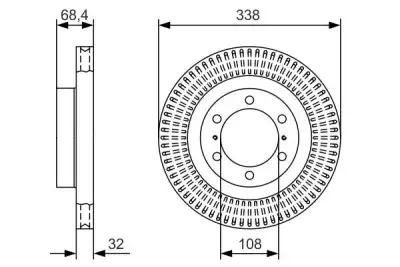 BOSCH 0986479A65 Fren Diski Ön - 5. Görsel