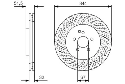 Fren Diski Ön 344 /32 30 Mm Kaplamali Yüksek Karbon Alaşimli - 5. Görsel
