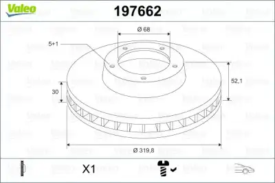 VALEO 197662 Fren Diski Ön - 1. Görsel