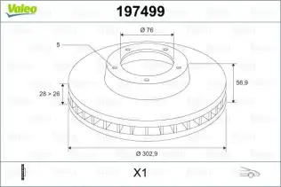VALEO 197499 Fren Diski Ön