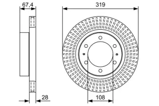 BOSCH 0986479W47 Fren Diski Ön