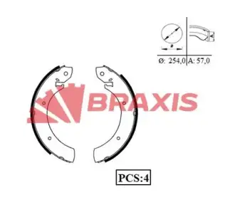 Fren Pabuçlu Balata Arka BRAXIS AC0021
