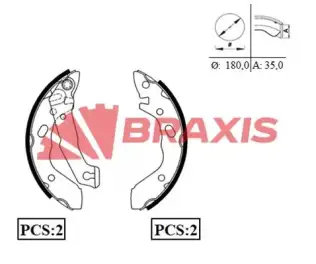 Fren Pabuçlu Balata Arka BRAXIS AC0032