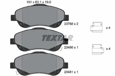 Fren Takımı, Diskli Fren Virtual Brake Set TEXTAR 2376802-1680-00 - 2. Görsel