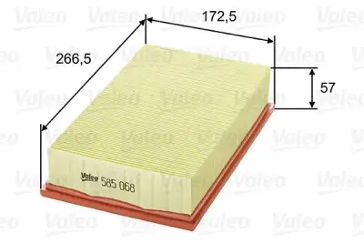 VALEO 585068 Hava Filtresi - 1. Görsel