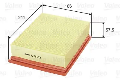 VALEO 585012 Hava Filtresi - 1. Görsel