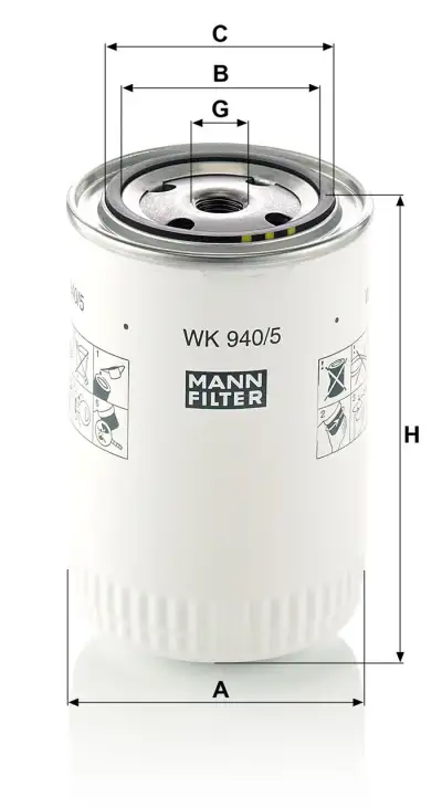 HENGST H17WK02 Yakıt Filtresi - 4. Görsel
