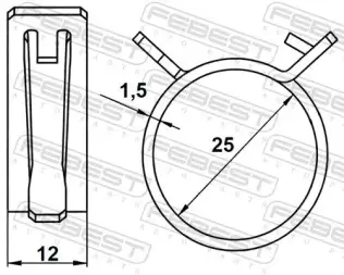 Hortum Kelepçesi FEBEST FE-CLAMP25