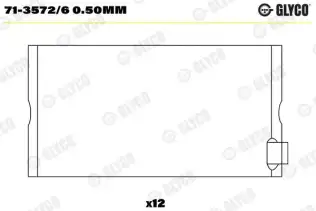 Kol Yatak (0.50)  GLYCO 71-3572/6 0.50mm