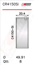 Biyel Yatak Çanağı KING CR4150SI0.5