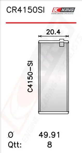 Biyel Yatak Çanağı KING CR4150SI0.5