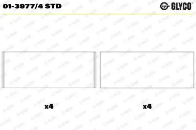 Biyel Yatak Çanağı GLYCO 01-3977/4 STD - 1. Görsel
