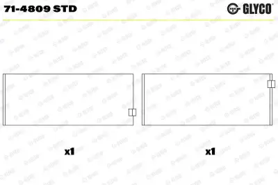 Biyel Yatak Çanağı GLYCO 71-4809 STD - 1. Görsel