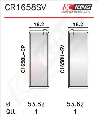 Biyel Yatak Çanağı KING CR1658SV