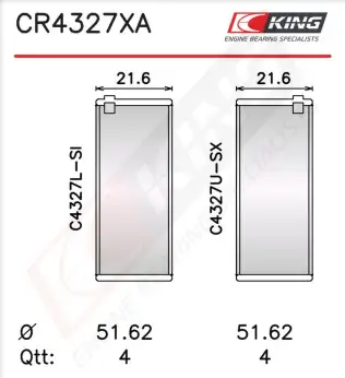 Biyel Yatak Çanağı KING CR4327XA0.25