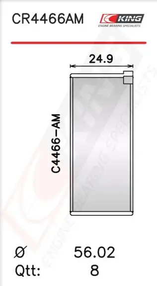 Biyel Yatak Çanağı KING CR4466AM0.25