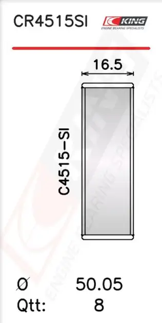 Biyel Yatak Çanağı KING CR4515SI