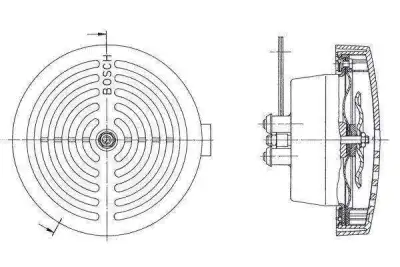 Korna. 12V. 60 W. 375 Hz. Çap 140 Mm. 115Db A . Siyah - 2. Görsel