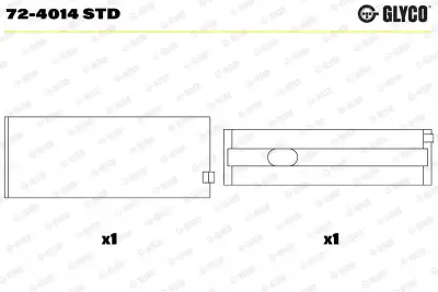 Krank Mili Yatak Çanağı GLYCO 72-4014 STD - 1. Görsel