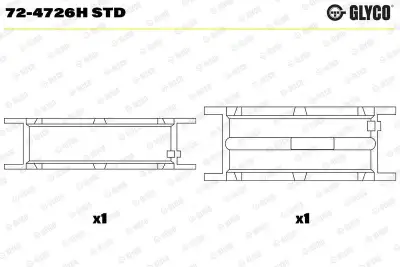 Krank Mili Yatak Çanağı GLYCO 72-4726H STD - 1. Görsel