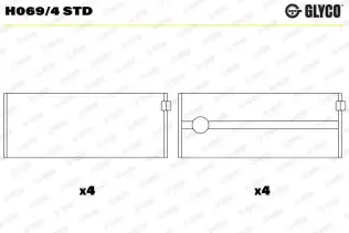 Krank Mili Yatak Çanağı GLYCO H069/4 STD
