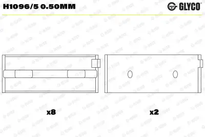 Krank Mili Yatak Çanağı GLYCO H1096/5 0.50mm - 1. Görsel