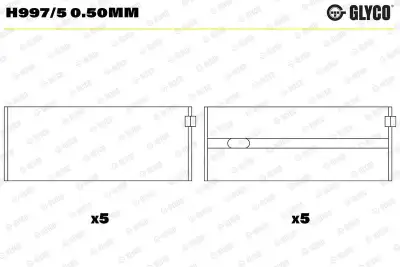 Krank Mili Yatak Çanağı GLYCO H997/5 0.50mm - 1. Görsel