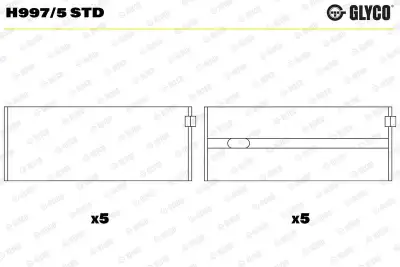 Krank Mili Yatak Çanağı GLYCO H997/5 STD - 1. Görsel