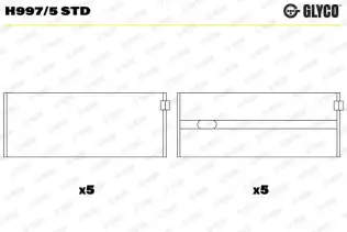 Krank Mili Yatak Çanağı GLYCO H997/7 STD