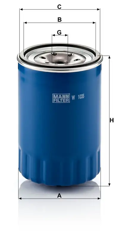 MANN W 1035 Yağ Filtresi - 2. Görsel