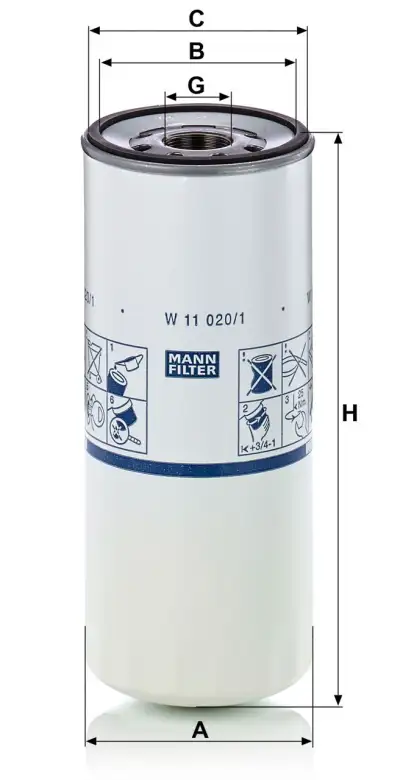 MANN W 11 020/1 Yağ Filtresi - 2. Görsel