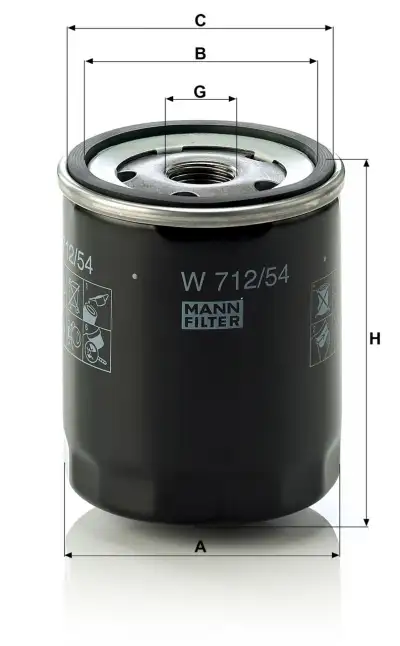 MANN W 712/54 Yağ Filtresi - 3. Görsel