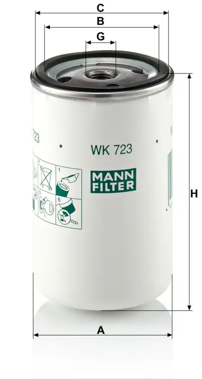 MANN WK 723 Yakıt Filtresi - 2. Görsel