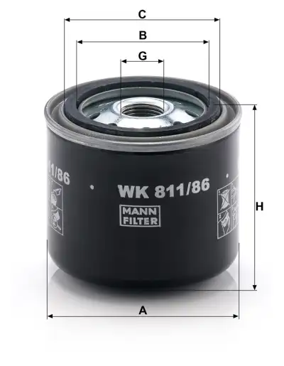 MANN WK 811/86 Yakıt Filtresi - 2. Görsel