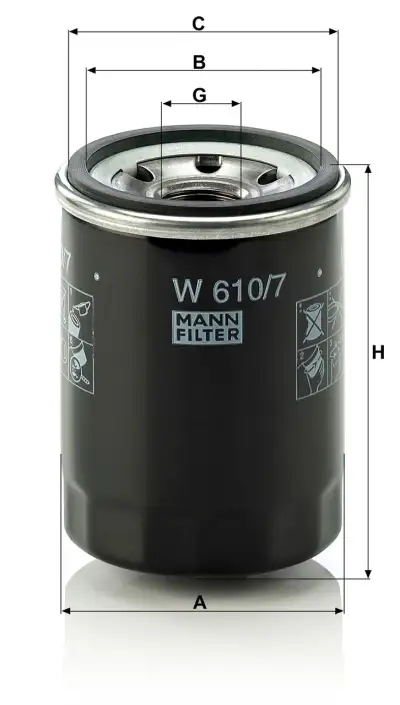 OEM MR984204 Yağ Filtresi - 3. Görsel