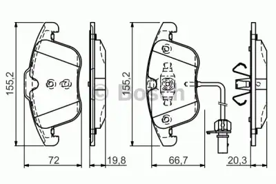 BOSCH 0986495129 Fren Balatası Ön - 2. Görsel